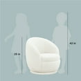 thumbnail image 4 of Better Homes & Gardens Mira Kids Swivel Chair, Cream Faux Shearling, 4 of 11