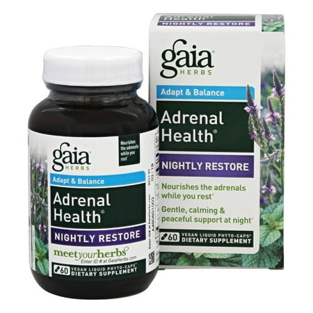 Gaia Herbs - surrénale Santé nuit restauration - 60 Caps Vegan