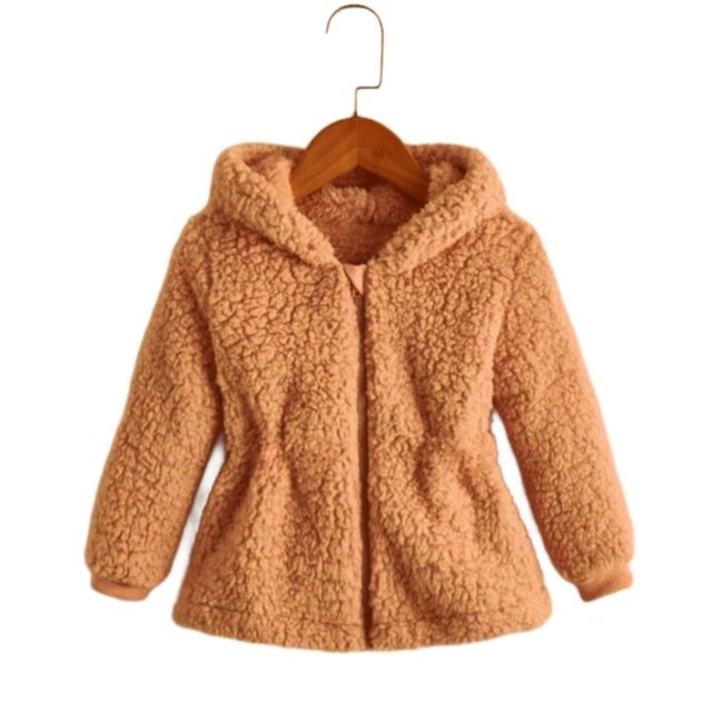 Chill Girl's Blusa Pelinho Infantil con Capucha GORRA Tedy Teddy Jacket Ted Chilly Clothing Warm Set Deng Xun unisex