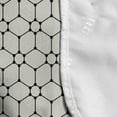 thumbnail image 4 of Crazy Art Microwave Oven Cover, Grid Inspired Continuing Pattern of Polygonal in Monotone, Water Resistant Organizer with Pockets for Kitchen, 36" x 12", Eggshell Charcoal Grey, by Ambesonne, 4 of 4