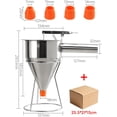 thumbnail image 6 of Pancake Batter Dispenser Stainless Steel, 40 oz Funnel Cake Dispenser with Stand & 4 Nozzles, Heavy Duty Cupcake Baking Tool for Waffles(xw), 6 of 6