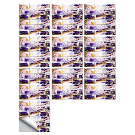 

Heiheiup Kitchen bathroom vanity surface decorative surface light film self adhesive tile sticker Letters for Kids Wall