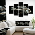thumbnail image 4 of Fish Skeleton Bone on Black 32 in x 60 in Painting Art Prints, by Designart, 4 of 5