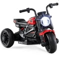 thumbnail image 1 of Costway 6V Kids Motorcycle with Song,Story,LED Headlights,Accelerator Pedal & 3 Wheels, Red & Black, 1 of 10