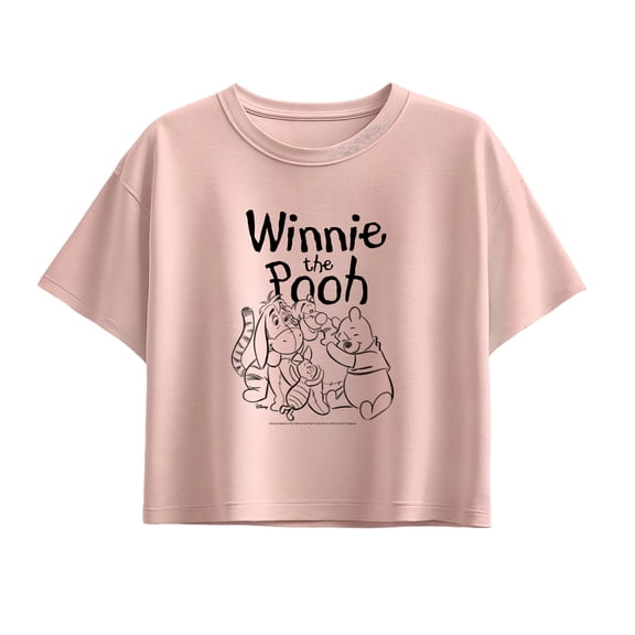 Winnie the Pooh - Group Hug - Youth Girls Boxy T-Shirt