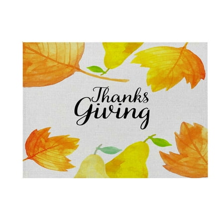 

QIIBURR Christmas Place Mats Fall Placemats Set of 4 Fall Placemats for Dining Table Thanksgiving Reversible Place Mats Set of 4 Dining Set for 4