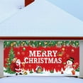thumbnail image 6 of Outdoor Christmas Holiday Garage Door Banner Cover Large 2022 Christmas Santa Claus Snowman Backdrop Decoration Merry Christmas Garage Door Mural for Xmas Winter Holiday Outdoor Background Sign 6x13ft, 6 of 6