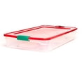 thumbnail image 3 of HOMZ 60 Quart Latching Holiday Underbed Storage Container, Clear (4 Pack), 3 of 8