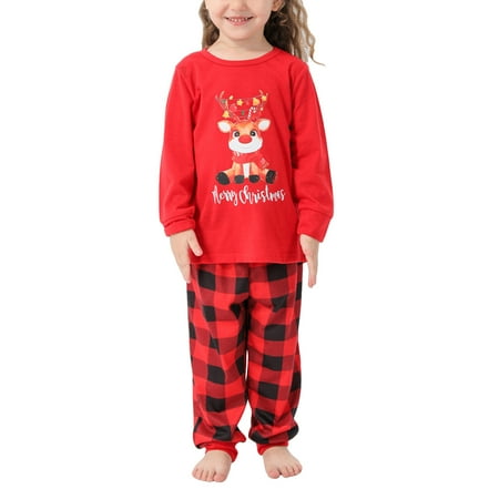 

Puloru Christmas Parent-child Long Sleeve Printing Nightwear Set/ Jumpsuit