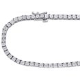 thumbnail image 3 of Mens 1 Row Necklace Genuine Diamond Link Choker Chain 20" Sterling Silver 0.60 CT., 3 of 6