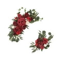 thumbnail image 5 of yotijay 2 Pieces Set Artificial Decor Arrangement Decoration for Party Wall Holiday Dark Red, 5 of 9