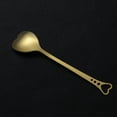 thumbnail image 2 of Stainless Steel Spoon Gold Plating Heart Shaped Dessert Spoon Unique Charming Stirring Spoon Tableware Scoop for Home Restaurant Coffee Shop (Golden), 2 of 6