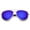 Gold / Blue Mirror, variant on sunglassLA Unisex Modern Full Metal Crossbar Open Design Colored Mirror Aviator Sunglasses (Silver / Orange Mirror) - 58mm