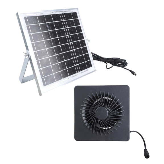 8W Solar Operated 4 Inch Exhaust Fan For Outdoor Ventilation In Coops Greenhouses Bathrooms Energy Efficient