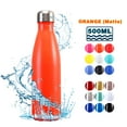 thumbnail image 3 of Graflsoa 500ML Stainless Steel Thermal Flask - Creative Cola Design, 12-Hour Hot & Cold Insulation, Leak-Proof, Reusable Metal Water Bottle, Matte Orange (Coke Bottle - Paradise Bird Orange), 3 of 7