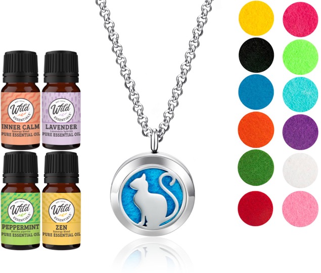 Faurora Essential Oil Necklace Gift Set 