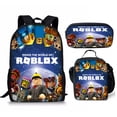 thumbnail image 2 of Roblox-Conjunto de tres piezas en 3D, mochila escolar para estudiantes, bolsa de almuerzo, estuche para lápices, mochila estampada Roblox, regalo para niñas y niños, 2 of 4