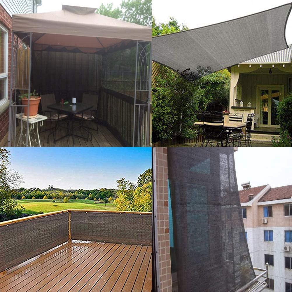 CERBIOR 90% Sunblock Shade Cloth with Grommets for Garden Patio 12' X 20'(3.65x6m), Black
