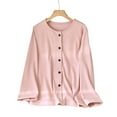 thumbnail image 3 of Weiqiqre Fall Pajamas Women Solid Pj Tops Winter Warm Fuzzy Fleece Lounge Casual Home Wear, 3 of 3
