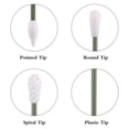 thumbnail image 4 of Ensemble de 4 Cotons-Tiges Réutilisables Lavables Coton-Tige en Silicone Double Tête Bourgeon Applicateur à Embout en Silicone Coton avec 4 Étuis Portatifs, 4 of 7