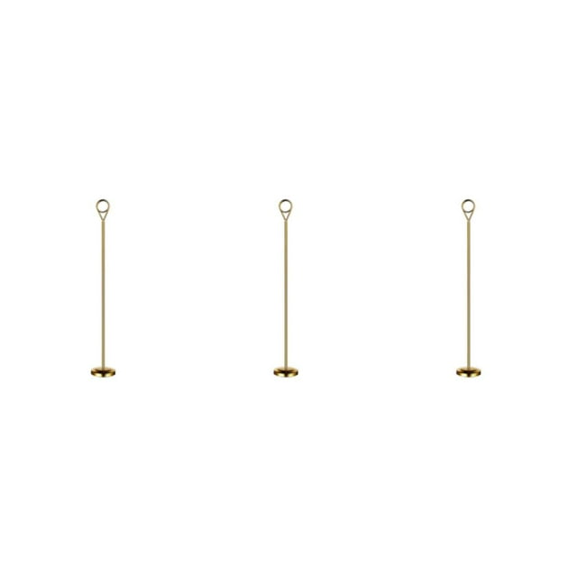 Baohd Contemporary Table Number Holder Photo Stand for Trendy Hotel Settings Gold 35cm 3Set