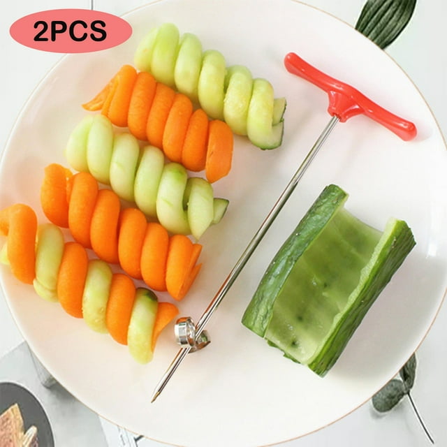 Oleegame 1PC Potato Fry Cutter Roller Machine Radish Potato Manual -Slicer Rotating Tools Home Improvement Red