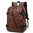 thumbnail image 1 of LHSHID Men's Fashion Backpack & Travel Bags Men PU Patent Leather school bag Western College Style school Backpacks Mochila escolar, 1 of 6