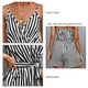 thumbnail image 4 of Sleeveless Rompers Summer Jumpsuit Shorts Jumpsuit Casual Shorts Jumpsuit Striped Tie Waist Rompers Cross V Neck Low Cut Suspender Loose Casual Shorts Jumpsuit Summer ANGGREK Negro S, 4 of 6
