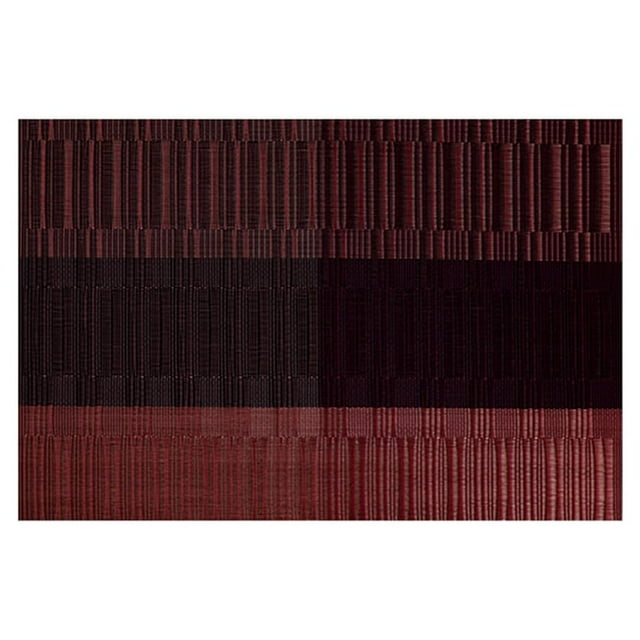 kurtrusly PVC Napperon Set de Table Résistant aux Taches Bol Plat Rectangle Isolation Antidérapante Imperméable à l'Eau à la Maison Hôtel Tapis Pourpre Rouge 1Set