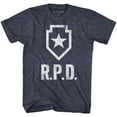 thumbnail image 1 of Resident Evil Rpd Navy Heather Adult T-Shirt 4Xl, 1 of 2