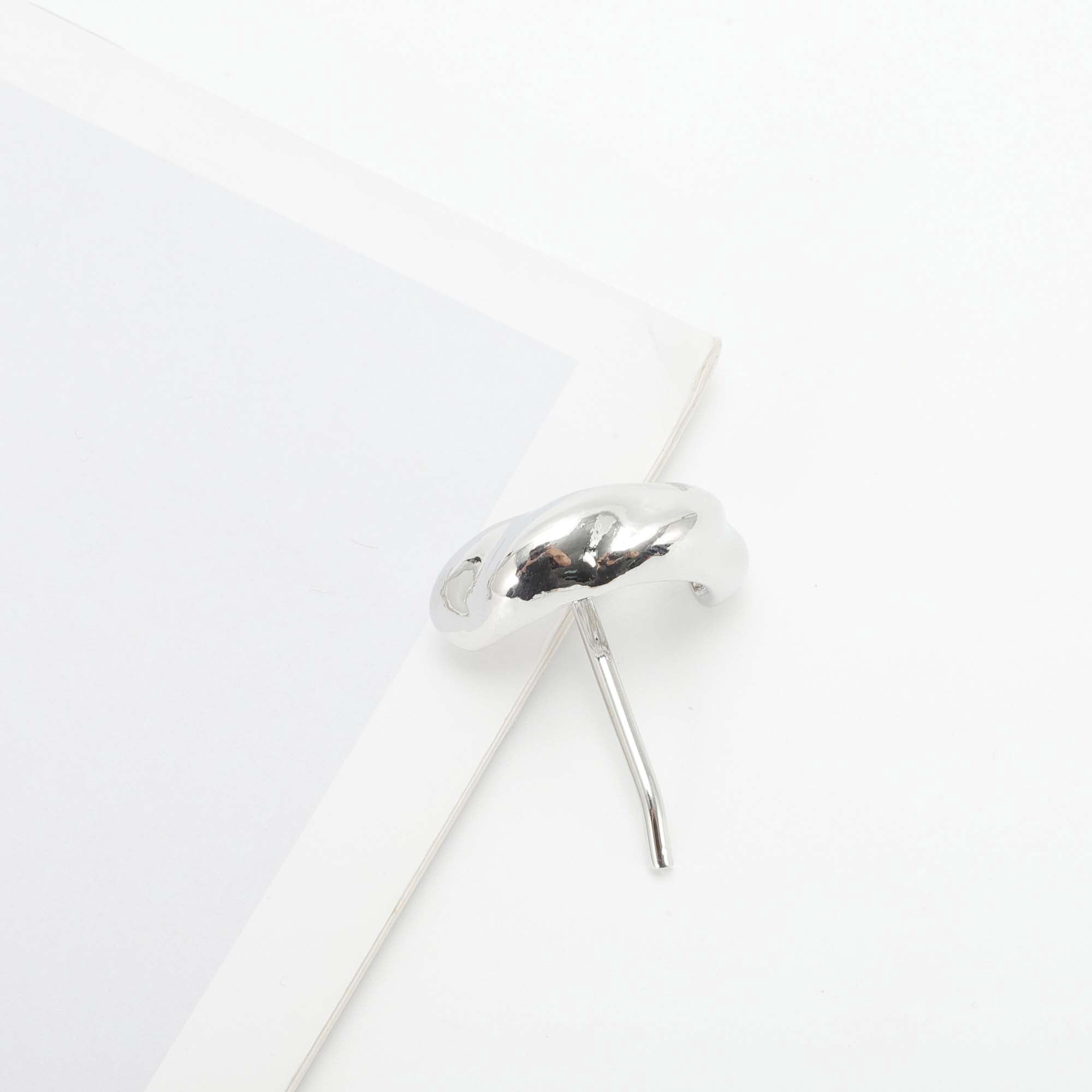 Unique Bargains Twill U-shaped Ponytail Buckle Hair Clip for Stylish Silver Tone
