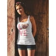 thumbnail image 2 of Love Pug Face Quote Tank Women -Image by Shutterstock, Female x-Small, 2 of 4