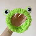 thumbnail image 4 of Kelon Bow Decor Coral Velvet Headband, Soft Hydrotherapy Hairband, Funny Frog Eye Elastic Head Wrap, Solid Knitted Turban Headbands, Ideal for Face Washing, Shower and Daily Makeup, One Size, 4 of 8