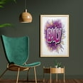 thumbnail image 2 of Emily Wall Art with Frame, Hugely Popular Name in English with Pop Cartoon Elements Personal, Printed Fabric Poster for Bathroom Living Room Dorms, 23" x 35", Pale Yellow Fuchsia, by Ambesonne, 2 of 2