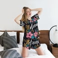 thumbnail image 5 of Sikiie Floral Welcome Sign Womens Pajama Sets Short Sleeve Top With Pants Sleepwear 2 Piece Lounge Set-X-Large, 5 of 6