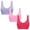 A4-Multicolor, variant on LFEOOST 3 Pack Women's No Underwire Ring Bra Push Up Bra Comfort Bralettes Soft No Underwire Full Coverage T-Shirt Bra Multicolor L