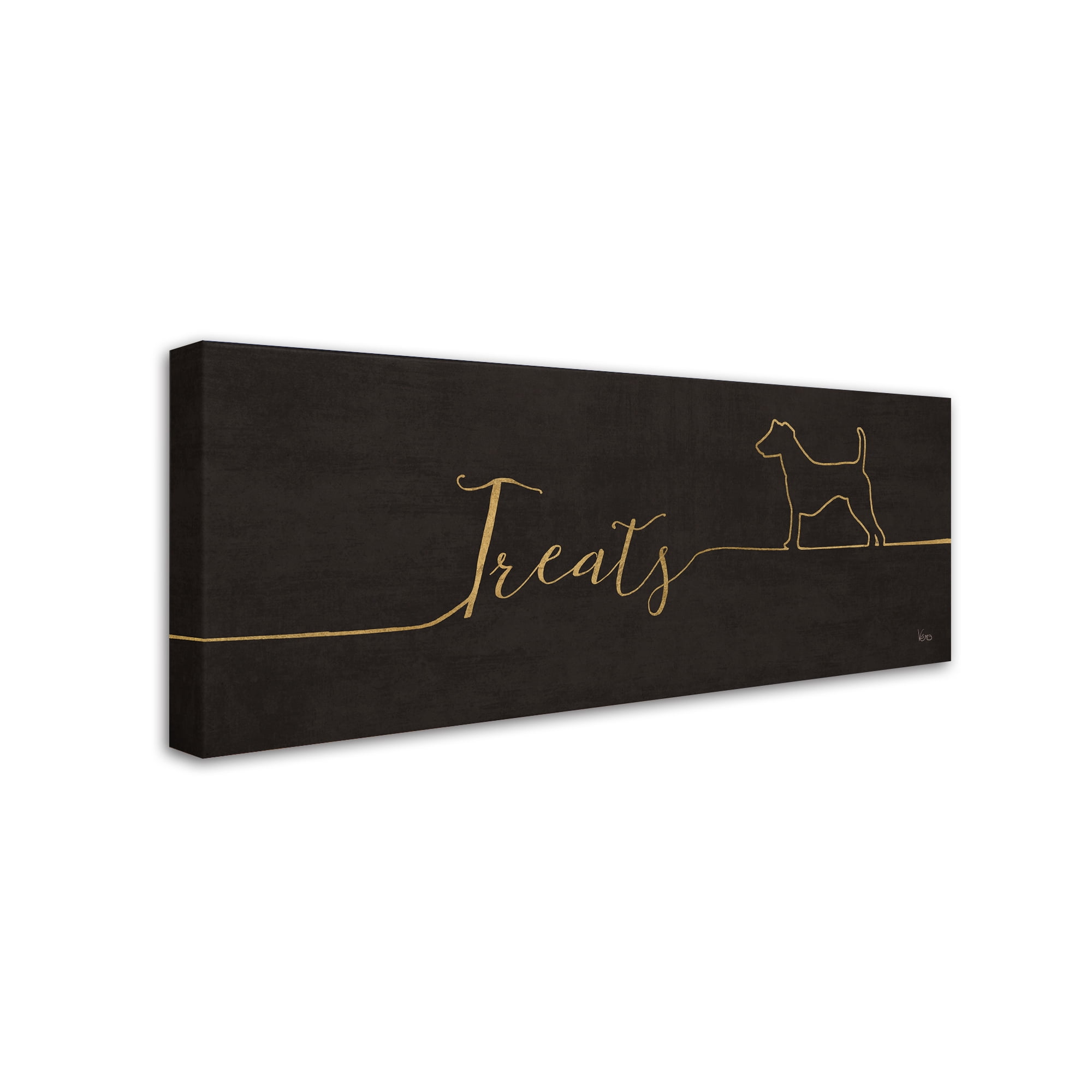 Trademark Fine Art 'Underlined Dogs III Black' Canvas Art by Veronique Charron