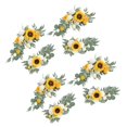 thumbnail image 1 of Guirnalda de flores artificiales de seda hecha a mano para decoración de pared, mesa y cenador 4 amarillo, 1 of 9
