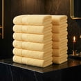 thumbnail image 2 of Ample Decor Hand Towel 18 x 28 inch Pack of 12 600 GSM 100% Cotton, Soft & Lightweight, Quick Drying - Yellow, 2 of 6