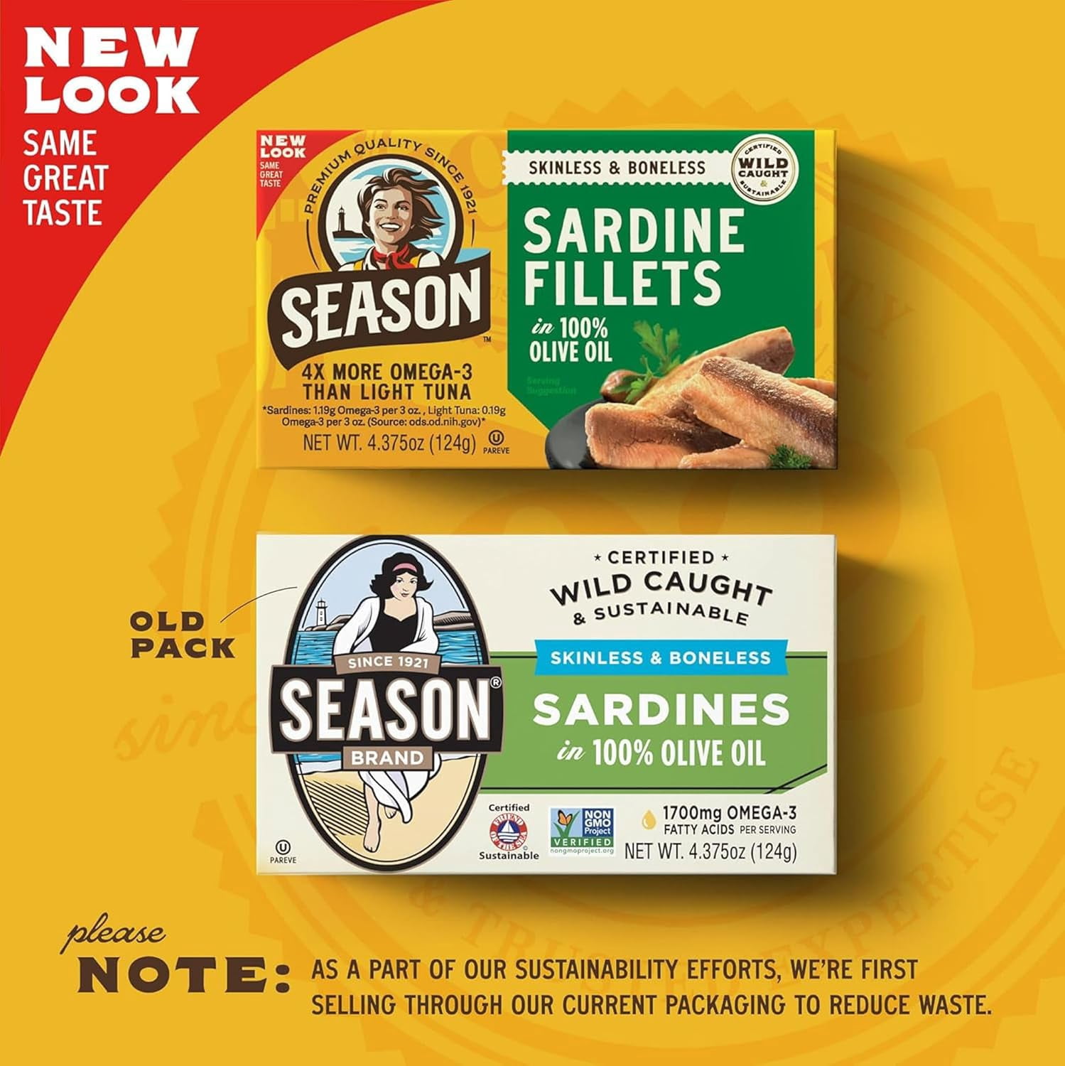 (Pack Of 12) Seasons Sardine Club Olive Oil 4.375 Oz