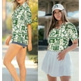 thumbnail image 4 of HAPPY BAY Button Down Shirt for Women Summer Beach Party Short Sleeve Vacation Blouse Shirt Hawaiian T-Shirt Blouses Dress Tee Shirts Tops for Women L Aloha Turtle, Green, 4 of 6