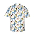 thumbnail image 4 of Xecao Poodle Dog print Hawaiian shirt - a stylish short-sleeve button-down for men, perfect for casual beach and tropical outings., 4 of 9