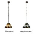 thumbnail image 4 of Chloe Lighting Vincent Mission 1-Light Glass Mini Pendant in Blackish Bronze, 4 of 6