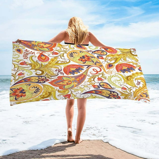 Daily Violete Microfiber Beach Towel Super Lightweight Colorful Bath Towel Sandproof Beach Blanket Multi-Purpose Towel For Travel Swimming Pool 30x60 Inch