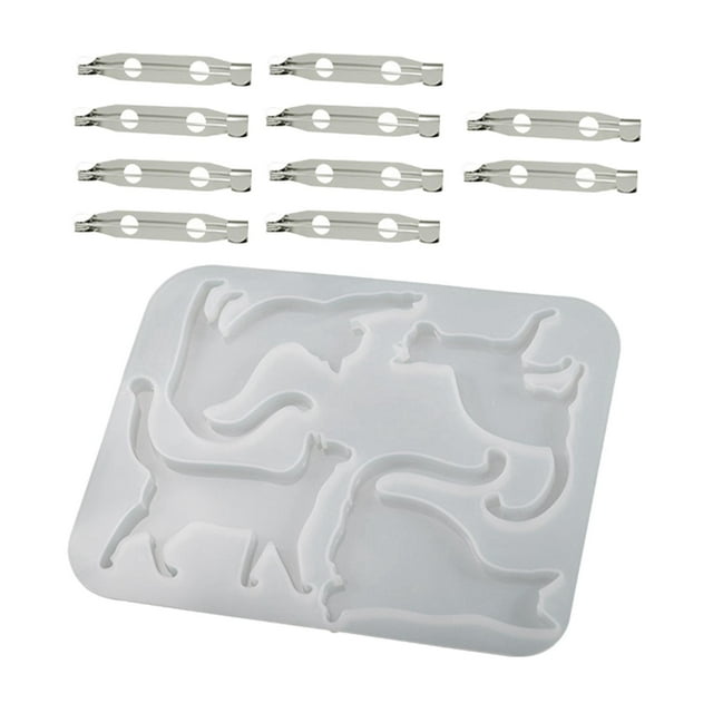 Durable Gato Broche Colgante de silicona Decorativo Hecho a mano Kit de inicio Animal flexible para DIY Casting Wedding Party Pendientes
