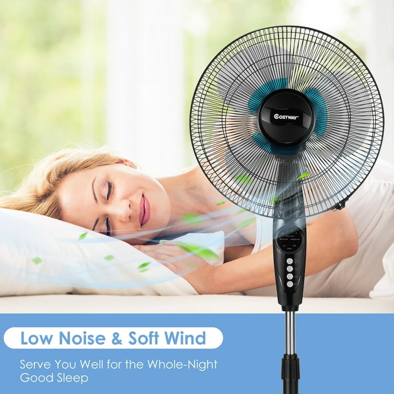 16 In. Dual-Blade Stand Fan With Remote