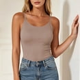 thumbnail image 2 of Diufon Built-in Bra Tank Tops for Women Workout Yoga Athletic Crop Tops Spaghetti Straps Sleeveless Camisole, 2 of 10