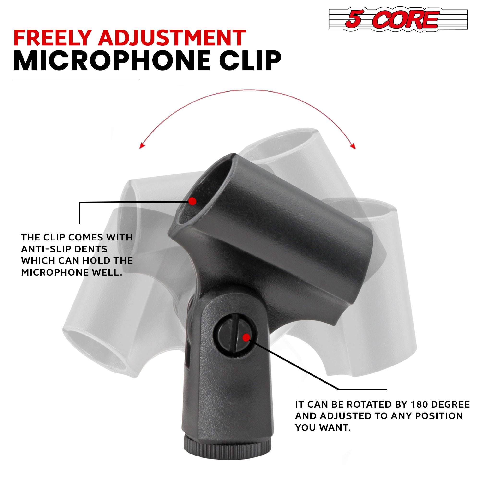 Professional Instrument Microphone Pencil Mic Condenser Cardioid Unidirectional Stick Microfono with Windscreen Mic Clip & Case - INSTRU MIC 100 Black