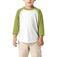 thumbnail image 5 of Tee Boys Girls Kids Raglan Child Toddler Youth Long Sleeves T Shirts Top Green 8 Years-9 Years, 5 of 5