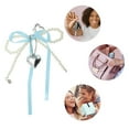 thumbnail image 3 of Unique Bargains 1 Pc Handbag Charms Keychains Ribbon Bow Heart Bag Accessories Blue, 3 of 5